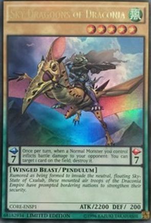 Sky Dragoons of Draconia (CORE-ENSP1) (CORE-ENSP1) - Clash of Rebellions Limited Clash of Rebellions Yugioh Single  Squirtle Squad Card Shop.