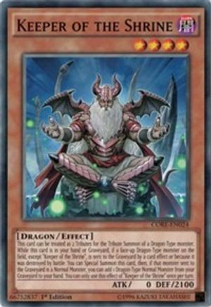 Keeper of the Shrine (CORE-EN024) - Clash of Rebellions 1st Edition Clash of Rebellions Yugioh Single  Squirtle Squad Card Shop.