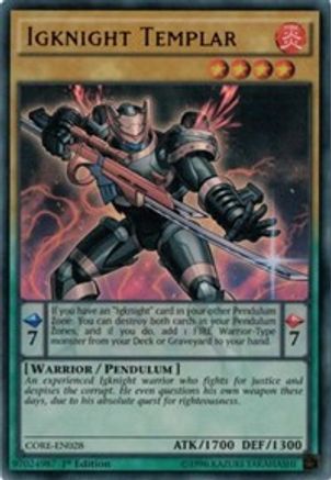 Igknight Templar (CORE-EN028) - Clash of Rebellions Unlimited Clash of Rebellions Yugioh Single  Squirtle Squad Card Shop.