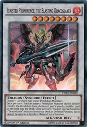 Ignister Prominence, the Blasting Dracoslayer (CORE-EN050) - Clash of Rebellions 1st Edition Clash of Rebellions Yugioh Single  Squirtle Squad Card Shop.