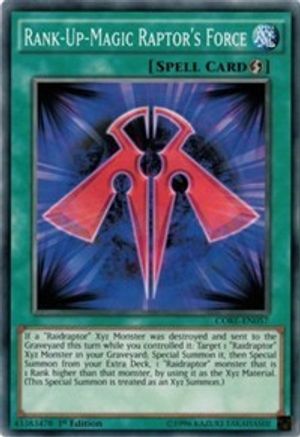 Rank-Up-Magic Raptor's Force (CORE-EN057) - Clash of Rebellions Unlimited Clash of Rebellions Yugioh Single  Squirtle Squad Card Shop.