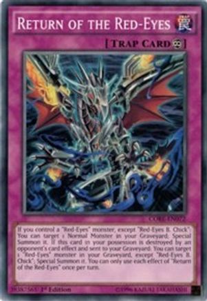 Return of the Red-Eyes (CORE-EN072) - Clash of Rebellions 1st Edition Clash of Rebellions Yugioh Single  Squirtle Squad Card Shop.