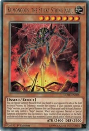 Kumongous, the Sticky String Kaiju (CORE-EN088) - Clash of Rebellions Unlimited Clash of Rebellions Yugioh Single  Squirtle Squad Card Shop.