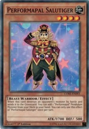 Performapal Salutiger (CORE-EN093) - Clash of Rebellions 1st Edition Clash of Rebellions Yugioh Single  Squirtle Squad Card Shop.