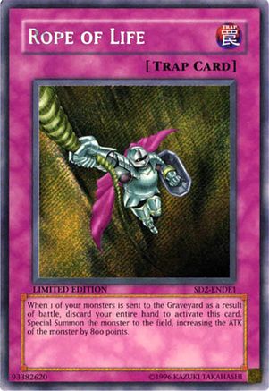 Rope of Life (SD2-ENDE1) - Structure Deck: Deluxe Edition Limited Structure Deck: Deluxe Edition Yugioh Single  Squirtle Squad Card Shop.