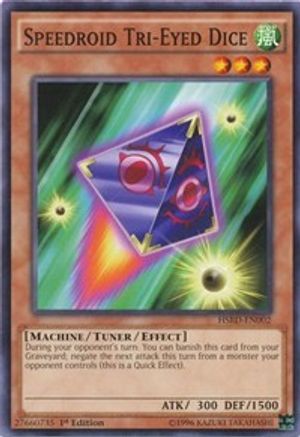 Speedroid Tri-Eyed Dice (HSRD-EN002) - High-Speed Riders 1st Edition High-Speed Riders Yugioh Single  Squirtle Squad Card Shop.