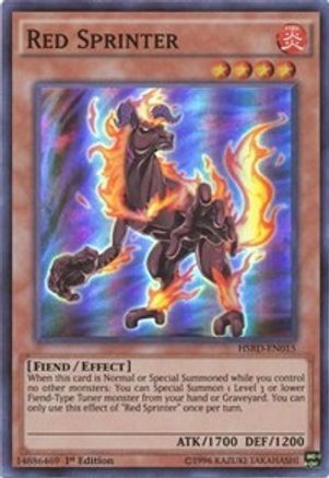Red Sprinter (HSRD-EN015) - High-Speed Riders 1st Edition High-Speed Riders Yugioh Single  Squirtle Squad Card Shop.