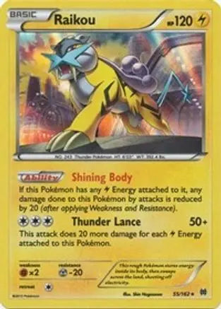 Raikou 055  - Holofoil XY  BREAKthrough - Holo Rare XY - BREAKthrough Pokemon Single  Squirtle Squad Card Shop.