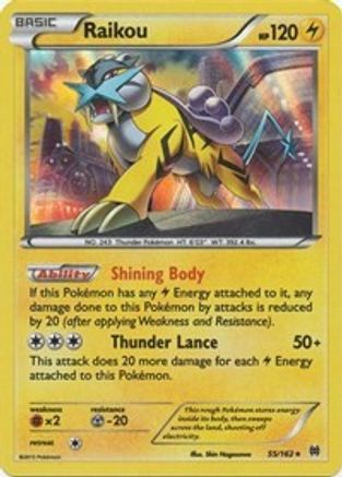 Raikou 055  - Holofoil XY  BREAKthrough - Holo Rare XY - BREAKthrough Pokemon Single  Squirtle Squad Card Shop.