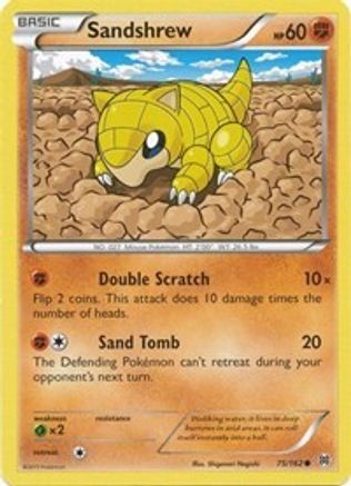 Sandshrew 075  - Reverse Holofoil XY  BREAKthrough - Common XY - BREAKthrough Pokemon Single  Squirtle Squad Card Shop.