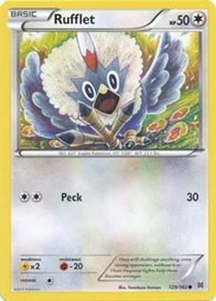 Rufflet 129  - Reverse Holofoil XY  BREAKthrough - Common XY - BREAKthrough Pokemon Single  Squirtle Squad Card Shop.