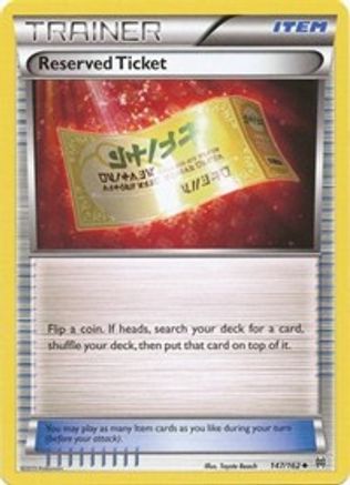 Reserved Ticket 147  - Reverse Holofoil XY  BREAKthrough - Uncommon XY - BREAKthrough Pokemon Single  Squirtle Squad Card Shop.