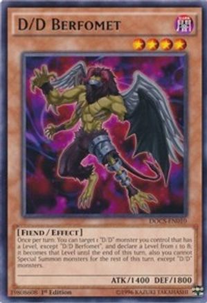 D/D Berfomet (DOCS-EN010) - Dimension of Chaos 1st Edition Dimension of Chaos Yugioh Single  Squirtle Squad Card Shop.