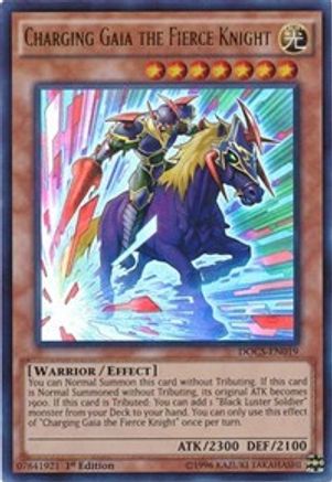 Charging Gaia the Fierce Knight (DOCS-EN019) - Dimension of Chaos 1st Edition Dimension of Chaos Yugioh Single  Squirtle Squad Card Shop.