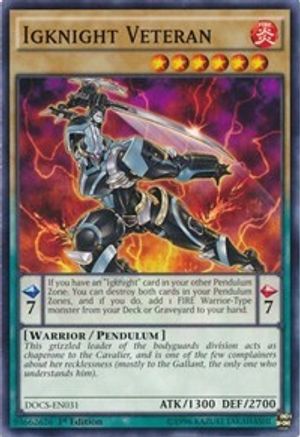 Igknight Veteran (DOCS-EN031) - Dimension of Chaos Unlimited Dimension of Chaos Yugioh Single  Squirtle Squad Card Shop.