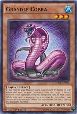 Graydle Cobra (DOCS-EN034) - Dimension of Chaos Unlimited Dimension of Chaos Yugioh Single  Squirtle Squad Card Shop.