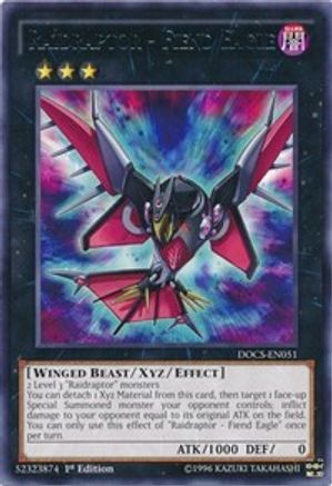 Raidraptor - Fiend Eagle (DOCS-EN051) - Dimension of Chaos 1st Edition Dimension of Chaos Yugioh Single  Squirtle Squad Card Shop.