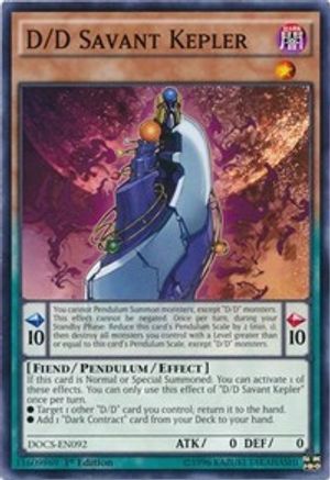 D/D Savant Kepler (DOCS-EN092) - Dimension of Chaos Unlimited Dimension of Chaos Yugioh Single  Squirtle Squad Card Shop.