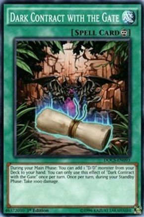 Dark Contract with the Gate (DOCS-EN093) - Dimension of Chaos 1st Edition Dimension of Chaos Yugioh Single  Squirtle Squad Card Shop.