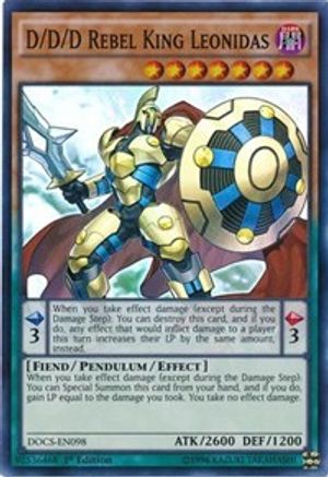 D/D/D Rebel King Leonidas (DOCS-EN098) - Dimension of Chaos 1st Edition Dimension of Chaos Yugioh Single  Squirtle Squad Card Shop.