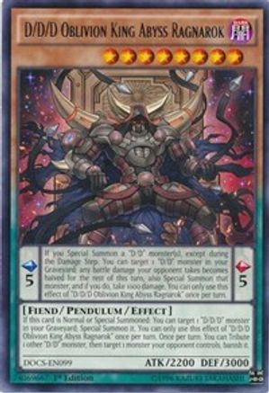 D/D/D Oblivion King Abyss Ragnarok (DOCS-EN099) - Dimension of Chaos 1st Edition Dimension of Chaos Yugioh Single  Squirtle Squad Card Shop.