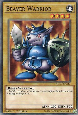 Beaver Warrior (YGLD-ENA12) - King of Games: Yugi's Legendary Decks Unlimited King of Games: Yugi's Legendary Decks Yugioh Single  Squirtle Squad Card Shop.