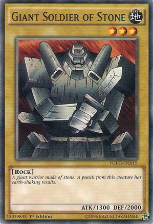 Giant Soldier of Stone (YGLD-ENA15) - King of Games: Yugi's Legendary Decks 1st Edition King of Games: Yugi's Legendary Decks Yugioh Single  Squirtle Squad Card Shop.