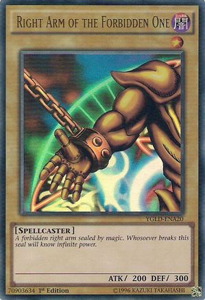 Right Arm of the Forbidden One (YGLD-ENA20) - King of Games: Yugi's Legendary Decks Unlimited King of Games: Yugi's Legendary Decks Yugioh Single  Squirtle Squad Card Shop.