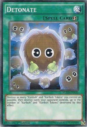 Detonate (YGLD-ENA33) - King of Games: Yugi's Legendary Decks Unlimited King of Games: Yugi's Legendary Decks Yugioh Single  Squirtle Squad Card Shop.