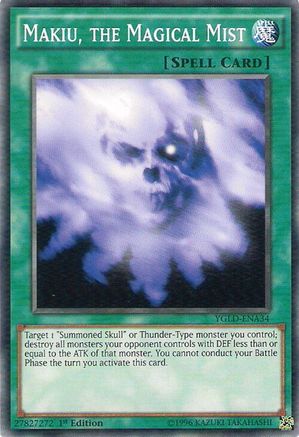 Makiu, the Magical Mist (YGLD-ENA34) - King of Games: Yugi's Legendary Decks Unlimited King of Games: Yugi's Legendary Decks Yugioh Single  Squirtle Squad Card Shop.