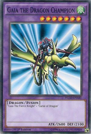 Gaia the Dragon Champion (YGLD-ENA41) - King of Games: Yugi's Legendary Decks Unlimited King of Games: Yugi's Legendary Decks Yugioh Single  Squirtle Squad Card Shop.