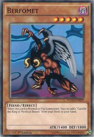 Berfomet (YGLD-ENB09) - King of Games: Yugi's Legendary Decks 1st Edition King of Games: Yugi's Legendary Decks Yugioh Single  Squirtle Squad Card Shop.