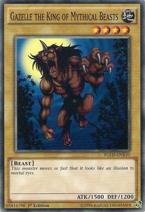 Gazelle the King of Mythical Beasts (YGLD-ENB10) - King of Games: Yugi's Legendary Decks Unlimited King of Games: Yugi's Legendary Decks Yugioh Single  Squirtle Squad Card Shop.