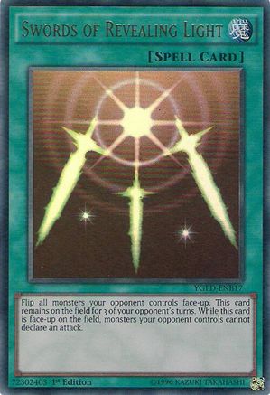 Swords of Revealing Light (B) (YGLD-ENB17) - King of Games: Yugi's Legendary Decks Unlimited King of Games: Yugi's Legendary Decks Yugioh Single  Squirtle Squad Card Shop.