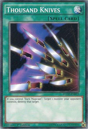 Thousand Knives (YGLD-ENB19) - King of Games: Yugi's Legendary Decks 1st Edition King of Games: Yugi's Legendary Decks Yugioh Single  Squirtle Squad Card Shop.
