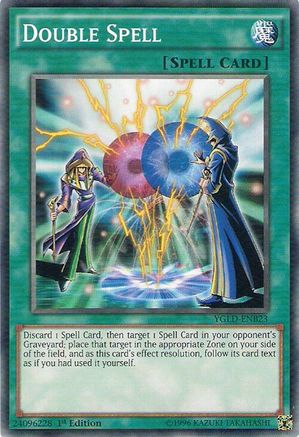Double Spell (YGLD-ENB23) - King of Games: Yugi's Legendary Decks 1st Edition King of Games: Yugi's Legendary Decks Yugioh Single  Squirtle Squad Card Shop.