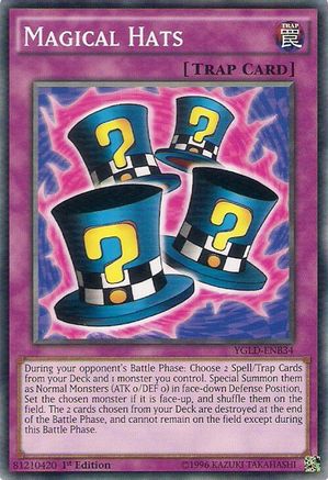 Magical Hats (B) (YGLD-ENB34) - King of Games: Yugi's Legendary Decks 1st Edition King of Games: Yugi's Legendary Decks Yugioh Single  Squirtle Squad Card Shop.