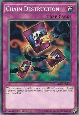 Chain Destruction (YGLD-ENB38) - King of Games: Yugi's Legendary Decks Unlimited King of Games: Yugi's Legendary Decks Yugioh Single  Squirtle Squad Card Shop.