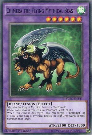 Chimera the Flying Mythical Beast (YGLD-ENB41) - King of Games: Yugi's Legendary Decks 1st Edition King of Games: Yugi's Legendary Decks Yugioh Single  Squirtle Squad Card Shop.