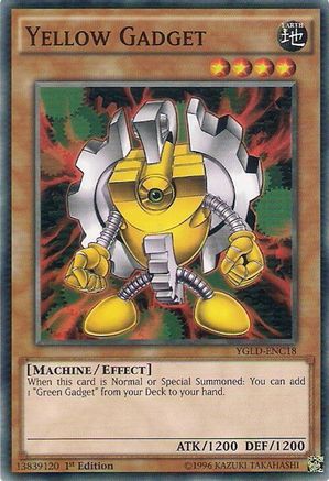 Yellow Gadget (YGLD-ENC18) - King of Games: Yugi's Legendary Decks 1st Edition King of Games: Yugi's Legendary Decks Yugioh Single  Squirtle Squad Card Shop.
