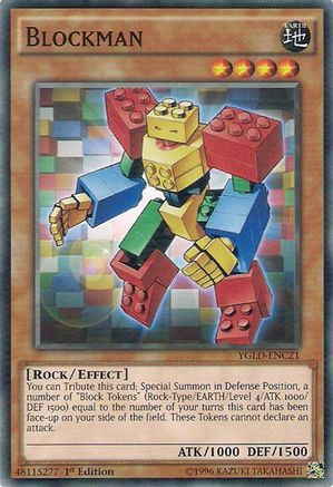 Blockman (YGLD-ENC21) - King of Games: Yugi's Legendary Decks Unlimited King of Games: Yugi's Legendary Decks Yugioh Single  Squirtle Squad Card Shop.