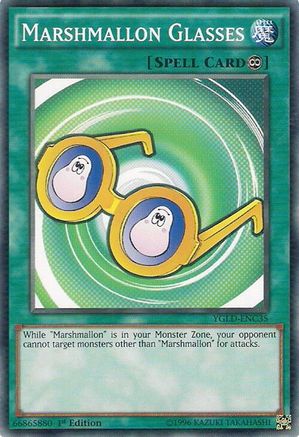 Marshmallon Glasses (YGLD-ENC35) - King of Games: Yugi's Legendary Decks 1st Edition King of Games: Yugi's Legendary Decks Yugioh Single  Squirtle Squad Card Shop.