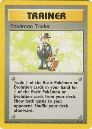 Pokemon Trader 077/102 - Base Set Unlimited - Rare Pokémon Card