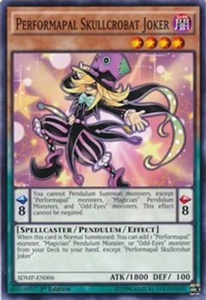 Performapal Skullcrobat Joker (SDMP-EN006) - Structure Deck: Master of Pendulum 1st Edition Structure Deck: Master of Pendulum Yugioh Single  Squirtle Squad Card Shop.