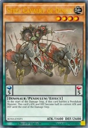Steel Cavalry of Dinon (BOSH-ENSP1) (BOSH-ENSP1) - Breakers of Shadow Limited Breakers of Shadow Yugioh Single  Squirtle Squad Card Shop.