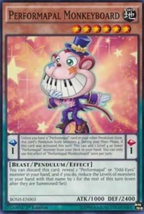 Performapal Monkeyboard (BOSH-EN003) - Breakers of Shadow 1st Edition Breakers of Shadow Yugioh Single  Squirtle Squad Card Shop.