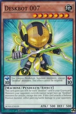 Deskbot 007 (BOSH-EN039) - Breakers of Shadow Unlimited Breakers of Shadow Yugioh Single  Squirtle Squad Card Shop.