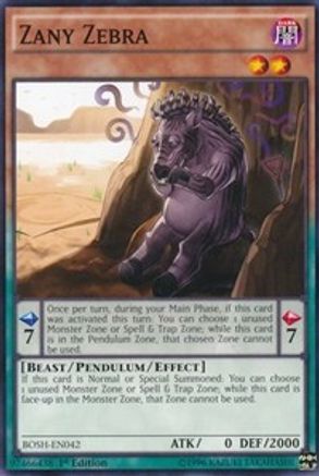 Zany Zebra (BOSH-EN042) - Breakers of Shadow 1st Edition Breakers of Shadow Yugioh Single  Squirtle Squad Card Shop.