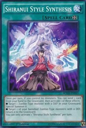 Shiranui Style Synthesis (BOSH-EN065) - Breakers of Shadow 1st Edition Breakers of Shadow Yugioh Single  Squirtle Squad Card Shop.