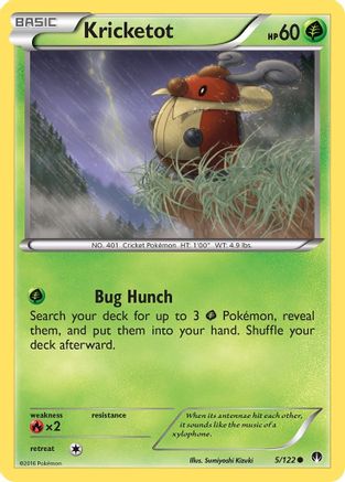 Kricketot 005  XY  BREAKpoint - Common XY - BREAKpoint Pokemon Single  Squirtle Squad Card Shop.